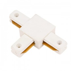 CONECTOR TIPO T PARA CARRIL COLOR BLANCO