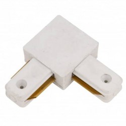 CONECTOR TIPO L PARA CARRIL COLOR BLANCO