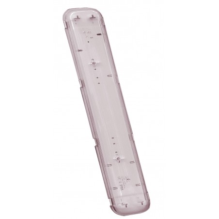 Pantalla estanca para 2 tubos LED de 60 cm