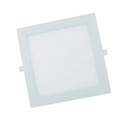Panel Led Extra-fino Cuadrado 18W Aluminio Blanco