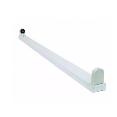 Porta Tubo para T8 Aluminio Blanco 60 cm