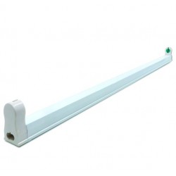 Porta Tubo para T8 Aluminio Blanco 90 cm