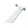 Porta Tubo para 2 T8 Aluminio Blanco 90 cm