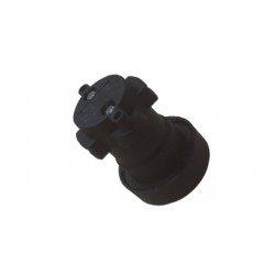 Portalámparas E-27 para cable Engomado Rectangular Negro para Guirnalda
