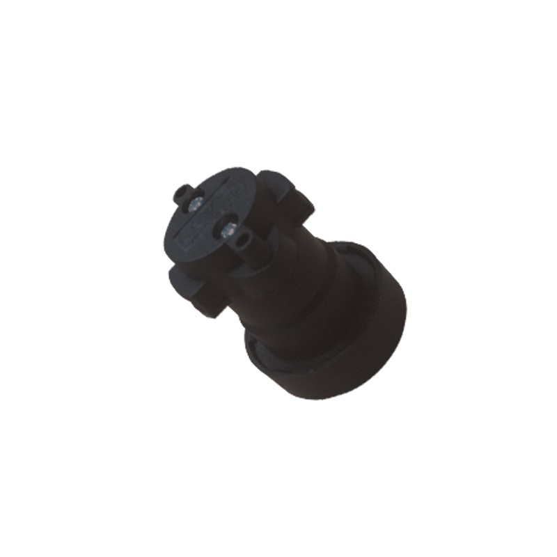 Portalámparas E-27 para cable Engomado Rectangular Negro para Guirnalda