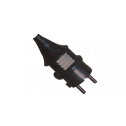 Enchufe macho para cable Engomado Rectangular Negro para Guirnalda