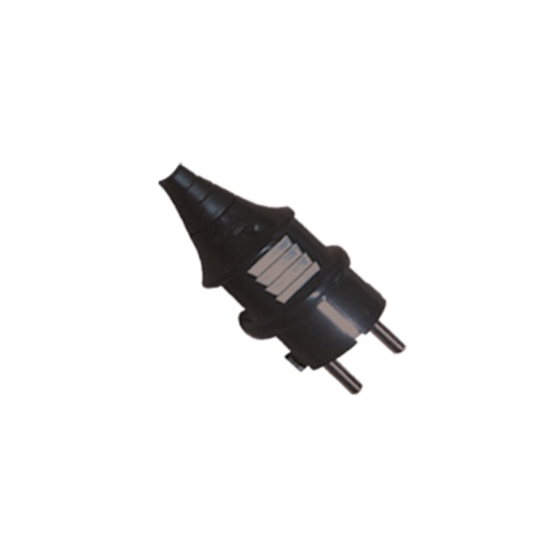 Enchufe macho para cable Engomado Rectangular Negro para Guirnalda