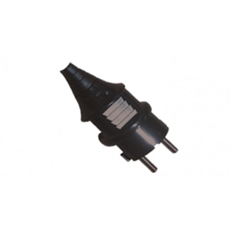 Enchufe macho para cable Engomado Rectangular Negro para Guirnalda