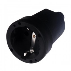 Enchufe Hembra Color Negro