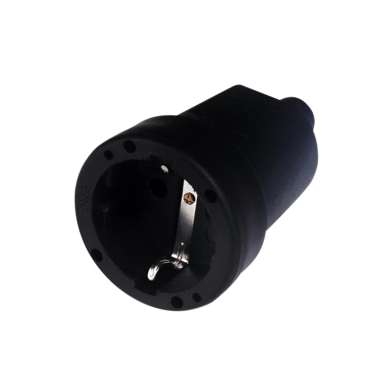 Enchufe Hembra Color Negro