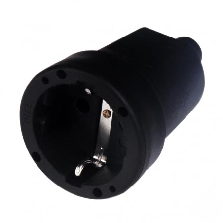 Enchufe Hembra Color Negro