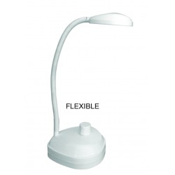 Lámpara de Escritorio LED Blanca 6500K – Regulable, Flexible, 3xAA