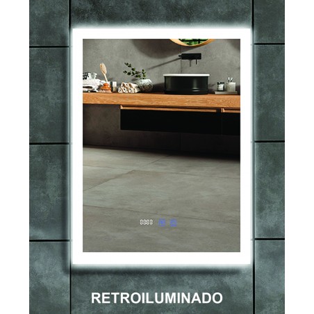 ESPEJO RECTANGULAR VERTICAL 60 x 80 RETROILUMINADO