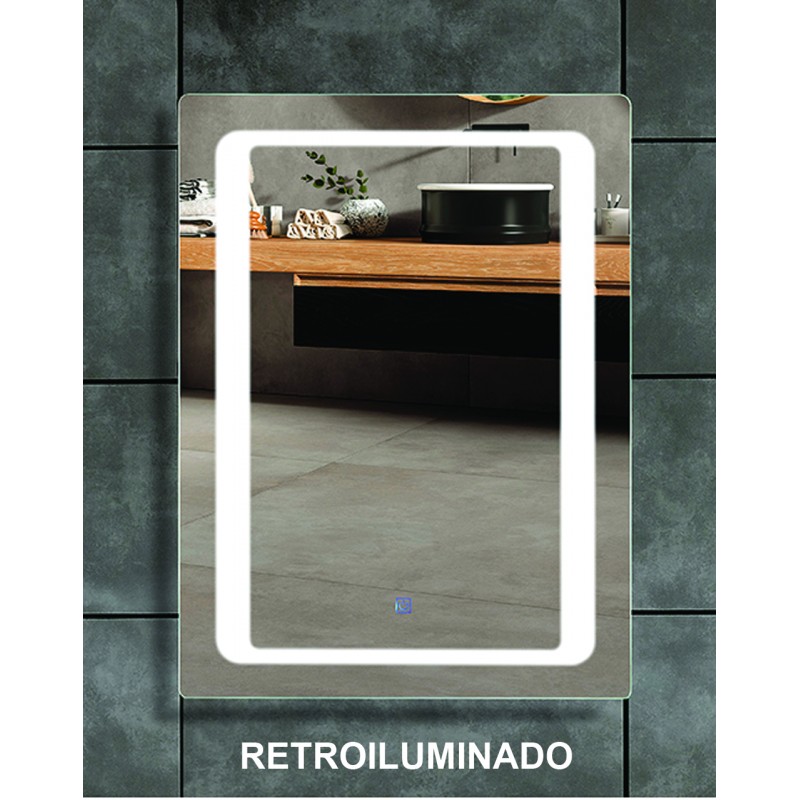 ESPEJO RECTANGULAR VERTICAL 60 x 80 RETROILUMINADO V2
