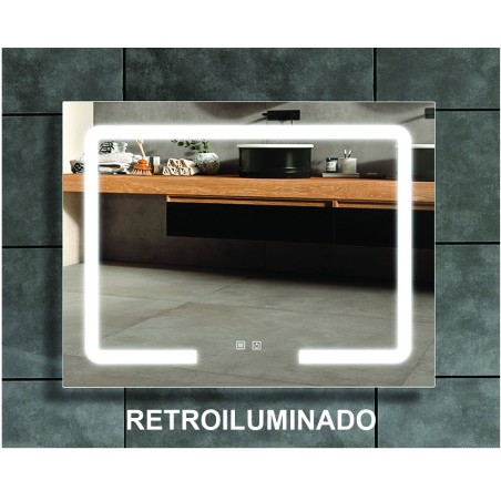 ESPEJO RECTANGULAR HORIZ. 80 x 60 RETROILUMINADO