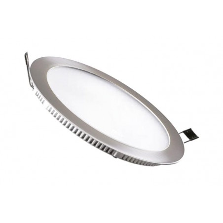 Panel LED circular empotrar 24W Niquel