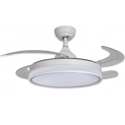 ventilador con aspas retractiles 72W color blanco