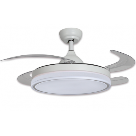 ventilador con aspas retractiles 72W color blanco