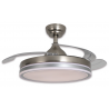 ventilador con aspas retractiles color Niquel