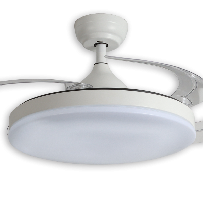 ventilador con aspas retractiles 72W color blanco