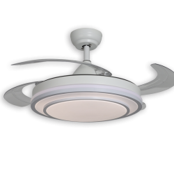 ventilador con aspas retractiles 72W color blanco