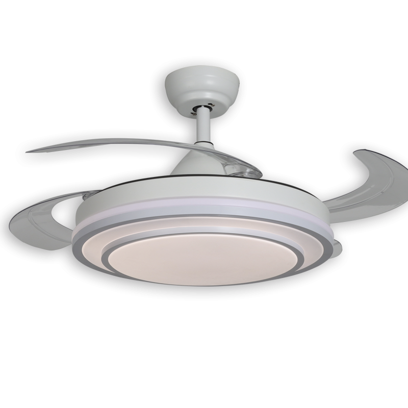 ventilador con aspas retractiles 72W color blanco