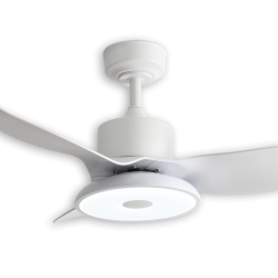 Ventilador de Techo FASE con Luz LED y Motor DC – 6 Velocidades, Aspas ABS, Control Remoto y Temporizador