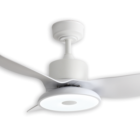 Ventilador de Techo FASE con Luz LED y Motor DC – 6 Velocidades, Aspas ABS, Control Remoto y Temporizador