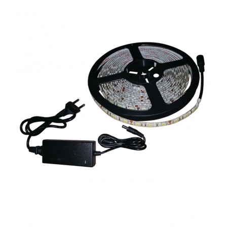 Tira LED Adhesiva de 14,4 w 6.000K Luz Blanca, 12V Engomada, Kit - 5 metros
